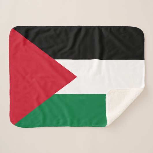 Palestijnse vlag sherpa deken (Voorkant (horizontaal))