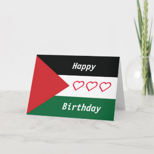 Palestijnse vlag verjaardagskaart feestdagen kaart