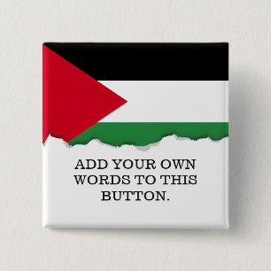 Palestijnse vlag vierkante button 5,1 cm