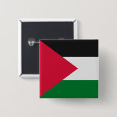 Palestijnse vlag vierkante button 5,1 cm (Voorkant /achterkant)