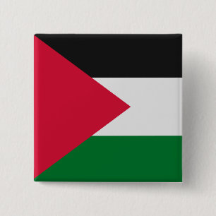 Palestijnse vlag vierkante button 5,1 cm