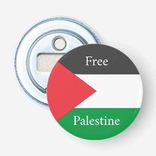 Palestijnse vlag Vrij Palestina op maat Button Flesopener