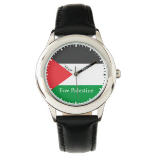 Palestijnse vlag Vrij Palestina Ronde C Pocket Wat Horloge