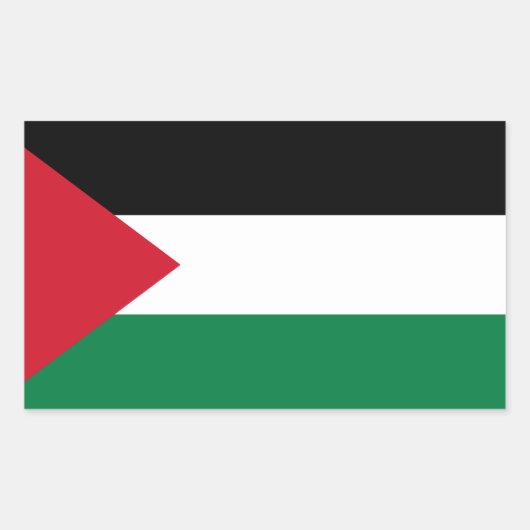 Palestijnse vlaggen rechthoekige sticker (Voorkant)