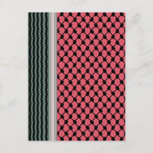 Palestijnse watermeloen Hatta Keffiyeh Kufiya Folk Briefkaart