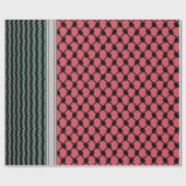 Palestijnse watermeloen Hatta Keffiyeh Kufiya Folk Cadeaupapier (Vlak)