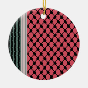 Palestijnse watermeloen Hatta Keffiyeh Kufiya Folk Keramisch Ornament