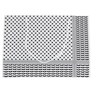 Palestijnse Zwart & Wit Keffiyeh Groot Cadeauzakje