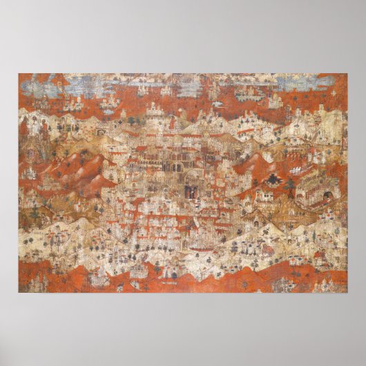 Palestina 15e eeuw Topografie van het Heilige Land Poster (Voorkant)