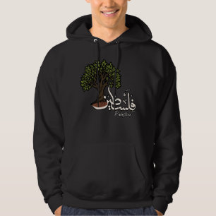 Palestina Arabisch woord met Palestijnse olijfboom Hoodie