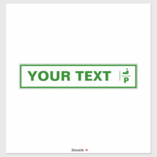  Palestina auto registratie bord. Sticker