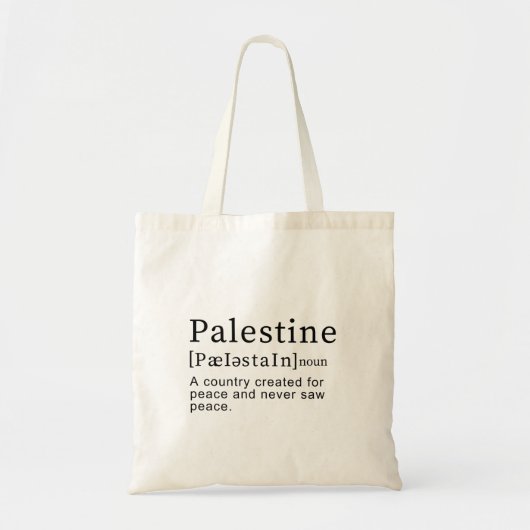 Palestina Betekenis ontwerp Palestina Definitie te Tote Bag (Voorkant)