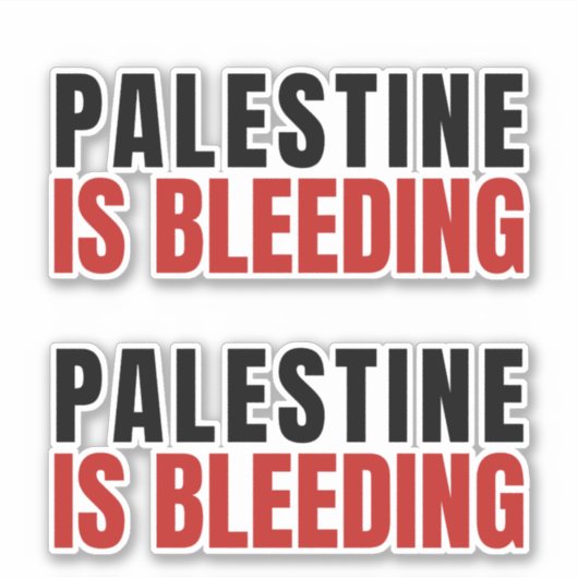 PALESTINA BLOEDT STICKER (Voorkant)