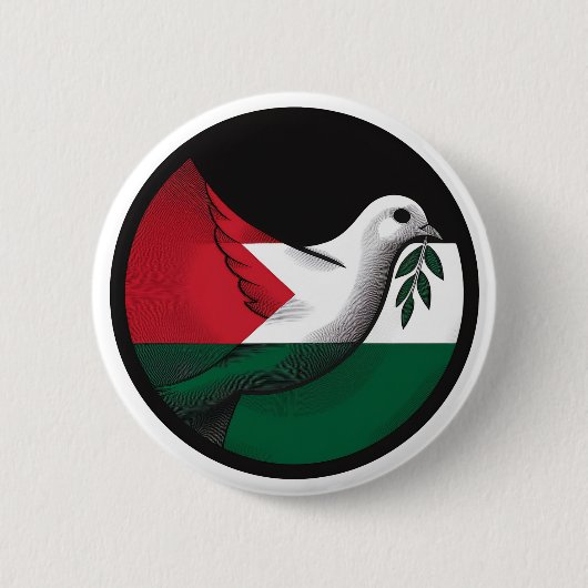 Palestina Dove van de Vrede Ronde Button 5,7 Cm (Voorkant)