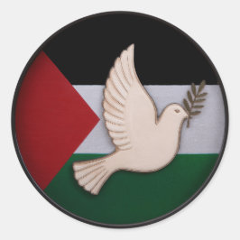 Palestina Dove van de Vrede Ronde Sticker