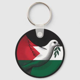 Palestina Dove van de Vrede Sleutelhanger