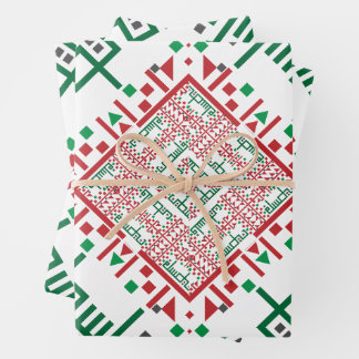 Palestina Embroidery tatreez Pattern Gift Labels Inpakpapier Vel