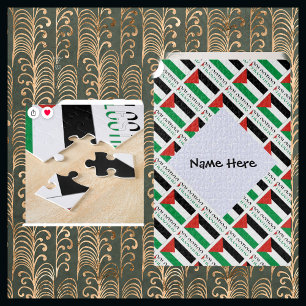 Palestina en Palestijnse vlag Getegeld Gepersonali Legpuzzel