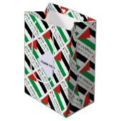 Palestina en Palestijnse vlag met uw Nam Medium Cadeauzakje (Voorkant Gekanteld)