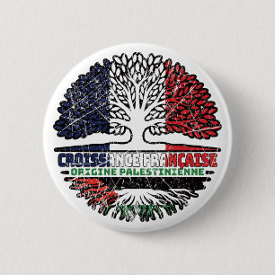 Palestina French France Tree Roots Ronde Button 5,7 Cm