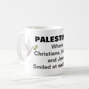 Palestina...glimlacht naar elkaar koffiemok