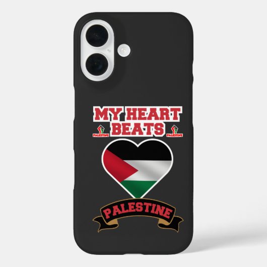 Palestina Hart Vlag Liefde Steun Vrijheidsprijs Case-Mate iPhone Case (Achterkant)
