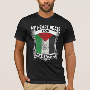 Palestina Heart Gaza Vrede Palestijnse routes T-shirt
