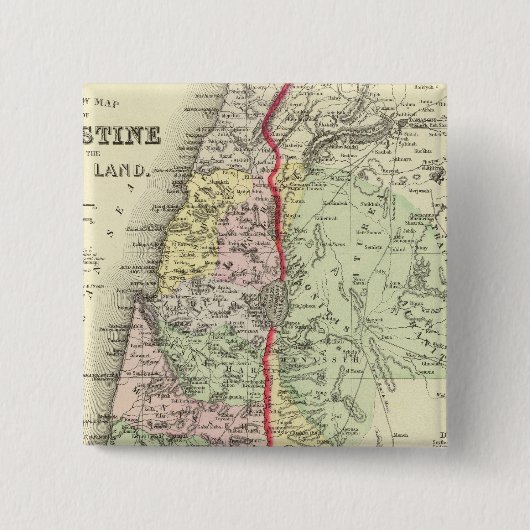 Palestina, Jeruzalem 2 Vierkante Button 5,1 Cm (Voorkant)