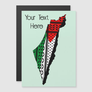 Palestina kaart met vlag en Keffiyeg patroon