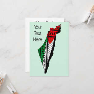 Palestina kaart met vlag en Keffiyeg patroon