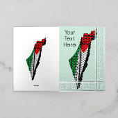 Palestina kaart met vlag en Keffiyeg patroon (Buiten Laag)