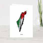 Palestina kaart met vlag en Keffiyeg patroon (Achterkant)