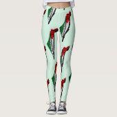 Palestina kaart met vlag en Keffiyeg patroon Leggings (Voorkant)