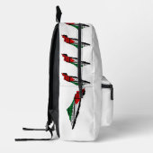 Palestina kaart met vlag en Keffiyeh patroon Bedrukte Rugzak (Links)