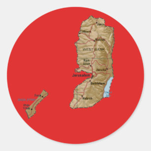Palestina Kaart Sticker
