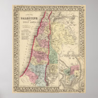 Palestina, kaart van Jeruzalem door Mitchell