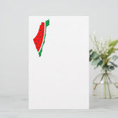Palestina Kaart Watermeloen Symbool van de vrijhei (Staand voorkant)