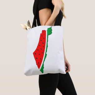 Palestina Kaart Watermeloen Symbool van de vrijhei Draagtas