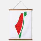 Palestina Kaart Watermeloen Symbool van de vrijhei Hangend Wandkleed (Voorkant)