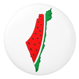 Palestina Kaart Watermeloen Symbool van de vrijhei Keramische Knop