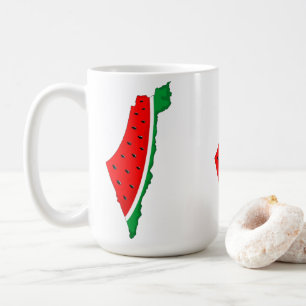 Palestina Kaart Watermeloen Symbool van de vrijhei Koffiemok