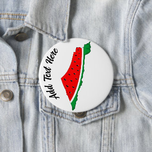 Palestina Kaart Watermeloen Symbool van de vrijhei Ronde Button 4,0 Cm