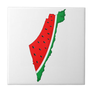 Palestina Kaart Watermeloen Symbool van de vrijhei Tegeltje