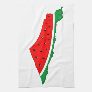 Palestina Kaart Watermeloen Symbool van de vrijhei Theedoek