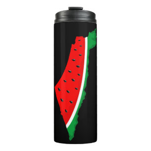 Palestina Kaart Watermeloen Symbool van de vrijhei Thermosbeker