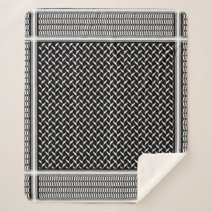 Palestina Kufiya Zwarte Keffiyeh Tapestry Sherpa Deken
