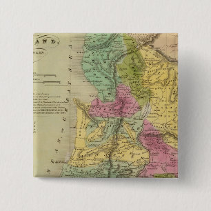 Palestina of het Heilige Land Vierkante Button 5,1 Cm