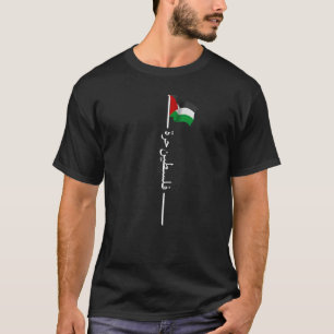 Palestina Palestijnse vlag Arabisch kalligrafie Vr T-shirt