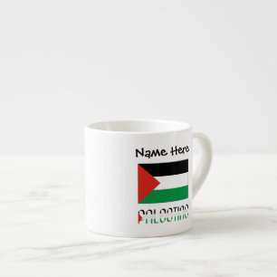 Palestina Palestijnse Vlag Zwart Personalisatie Espresso Kop