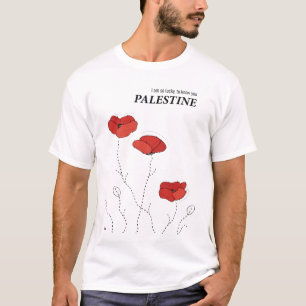 Palestina past modern minimalistisch ontwerp toe t-shirt